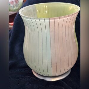 Striped Vase with Pastel Hues